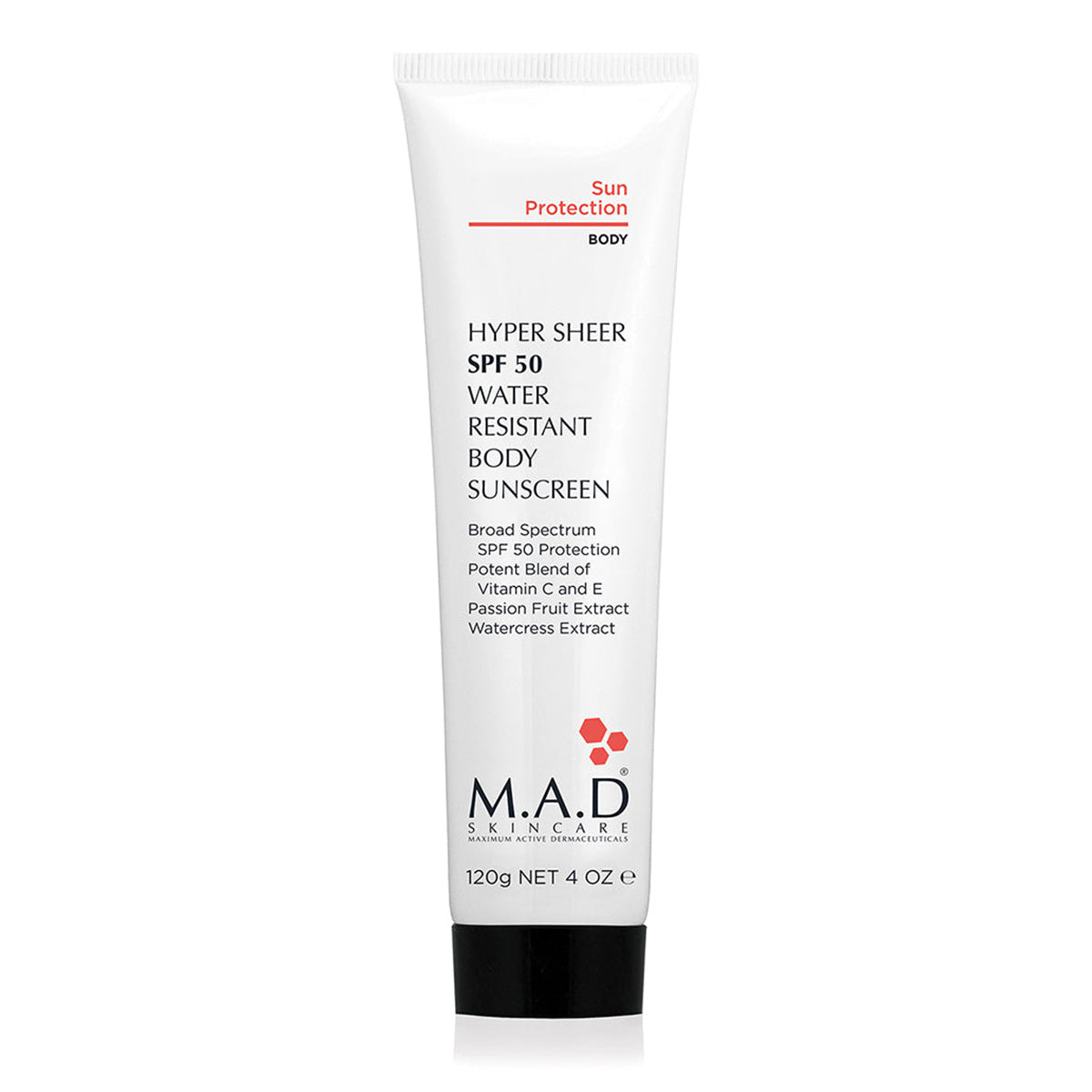 SPF 50 Water Resistant Body Sunscreen | M.A.D