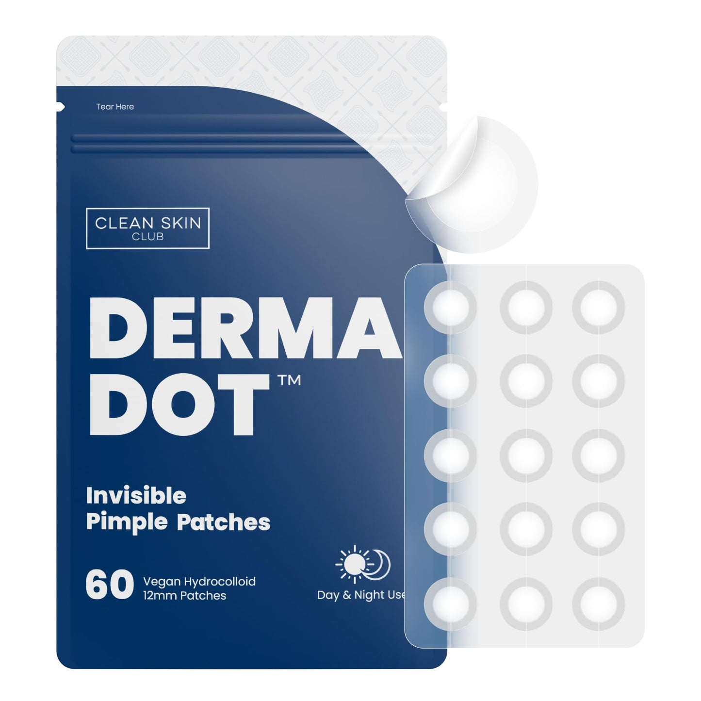 Invisible acne patches