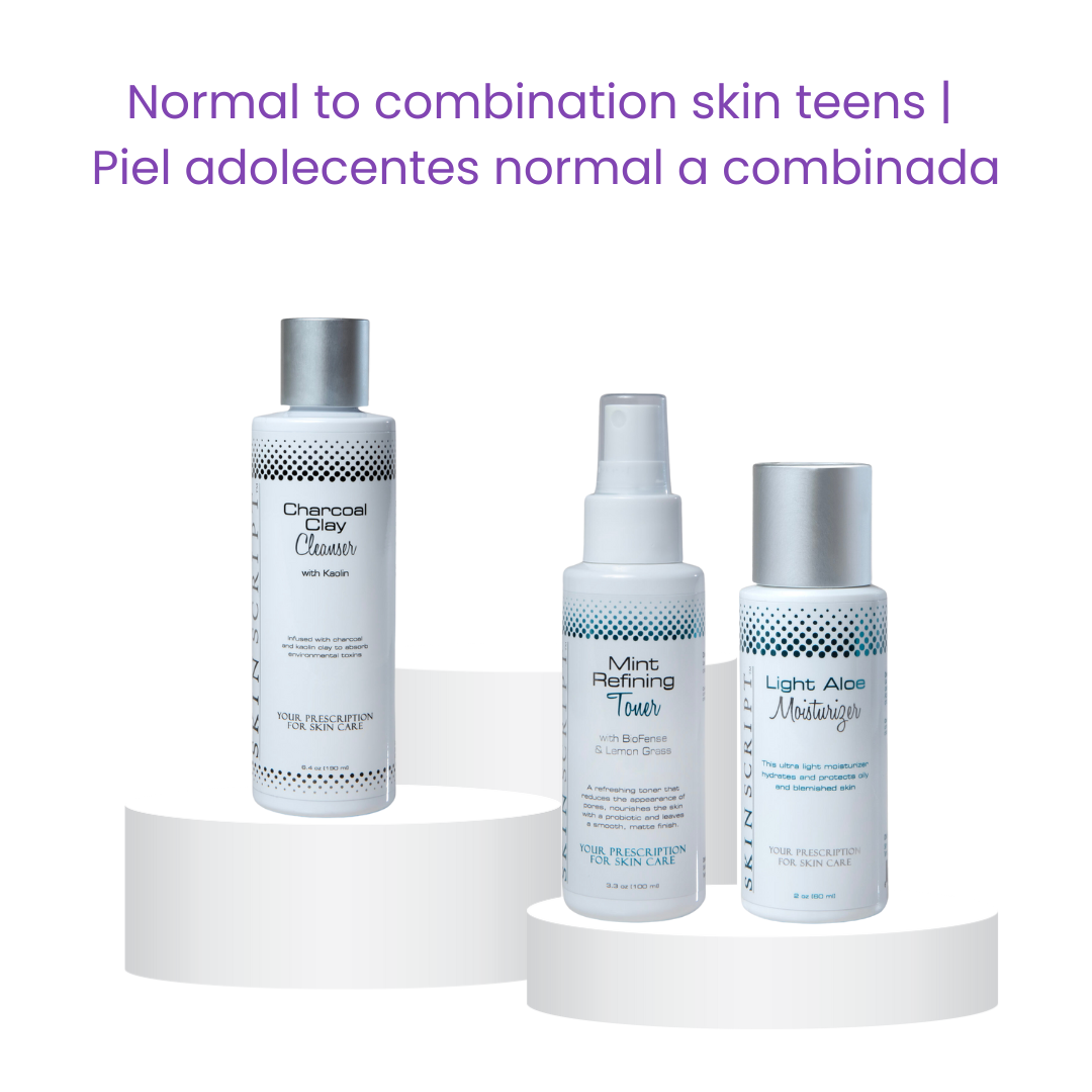 SkinCript Normal to Combination Skin | “Teenagers” 3 Step Routine